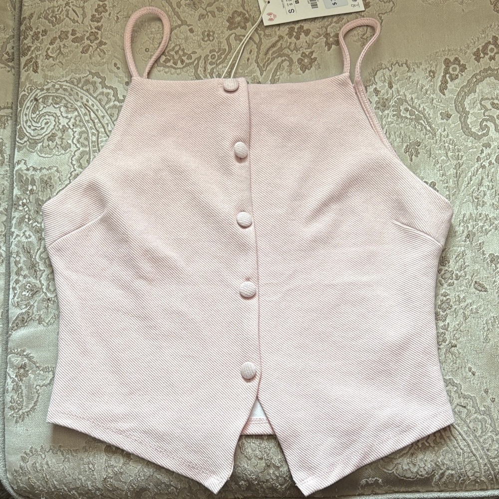 Zara Light Pink Buttoned Camisole